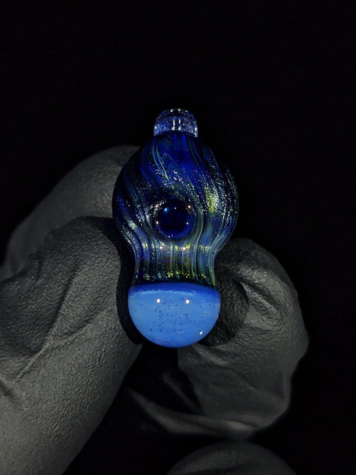 Puffco Blue Silk Bubble Cap - Messy Glass