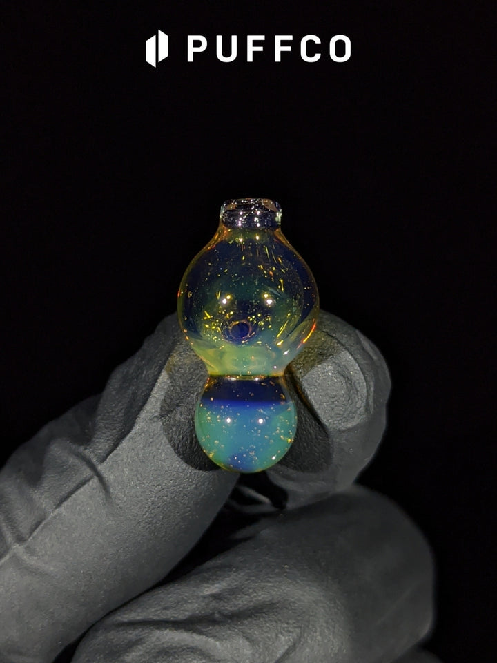 Puffco Hint of Blue Bubble Cap - Messy Glass
