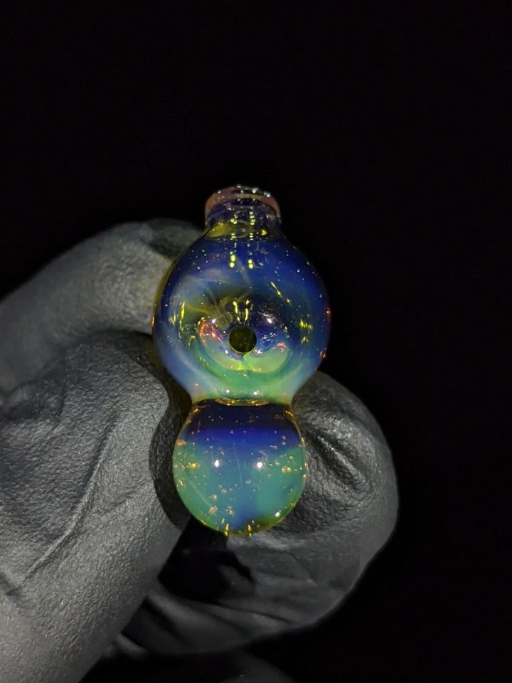 Puffco Hint of Blue Bubble Cap - Messy Glass