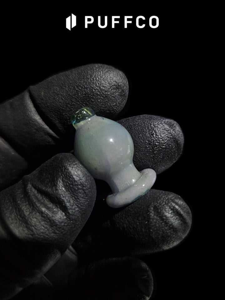 Puffco Gray / Purple Bubble Cap - Messy Glass