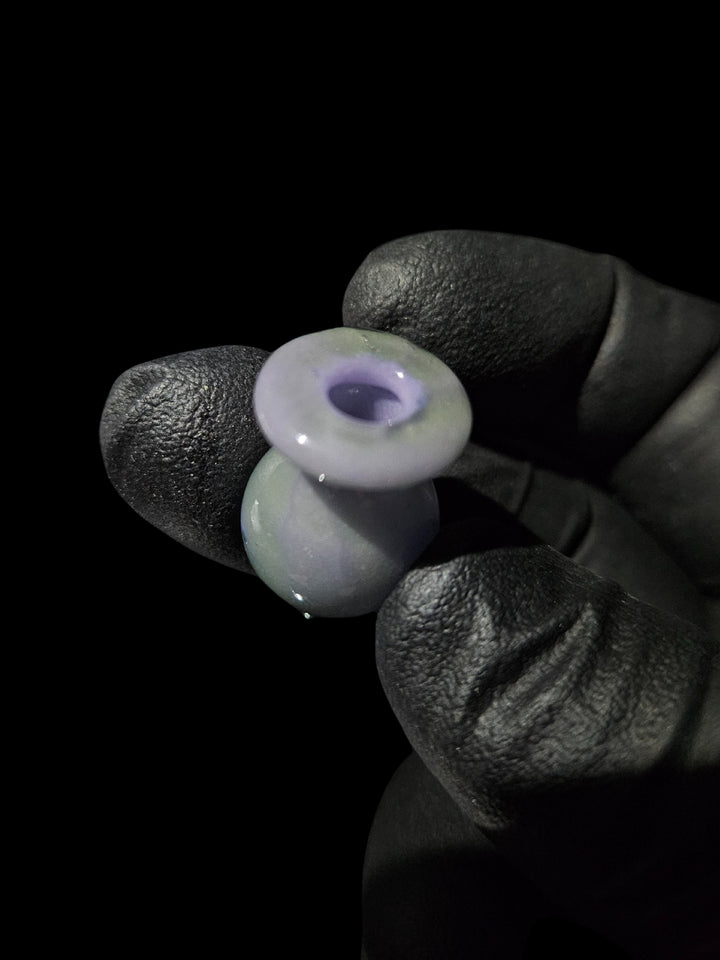 Puffco Gray / Purple Bubble Cap - Messy Glass