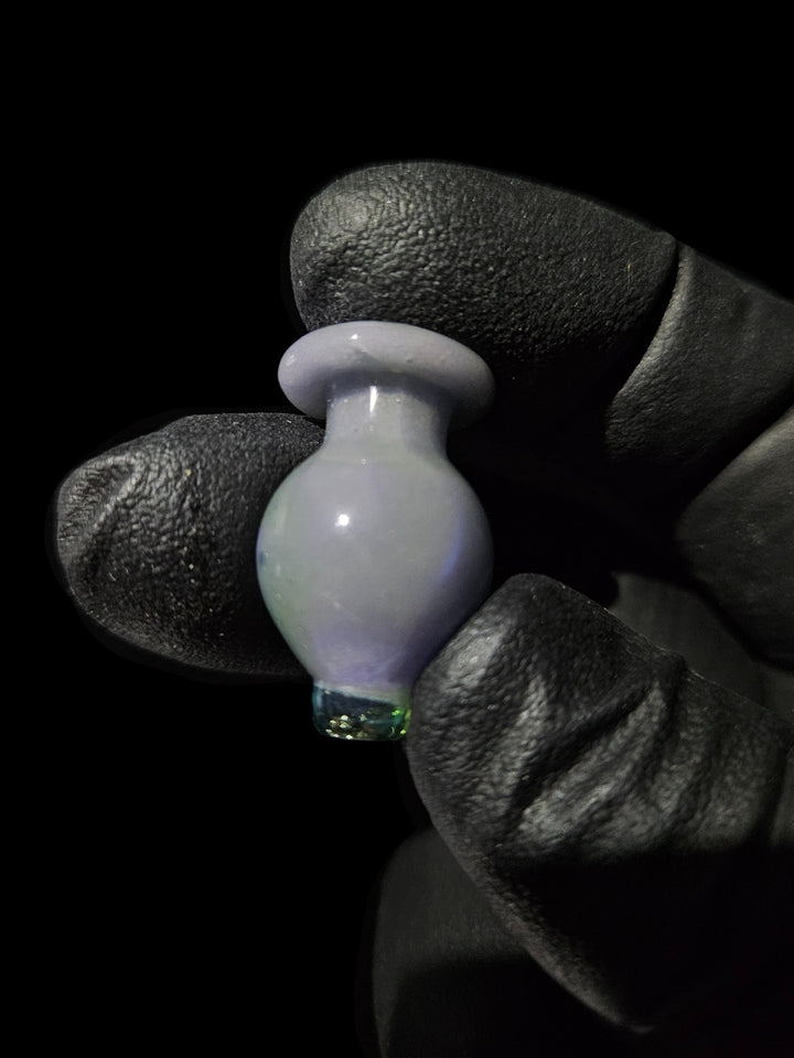 Puffco Gray / Purple Bubble Cap - Messy Glass