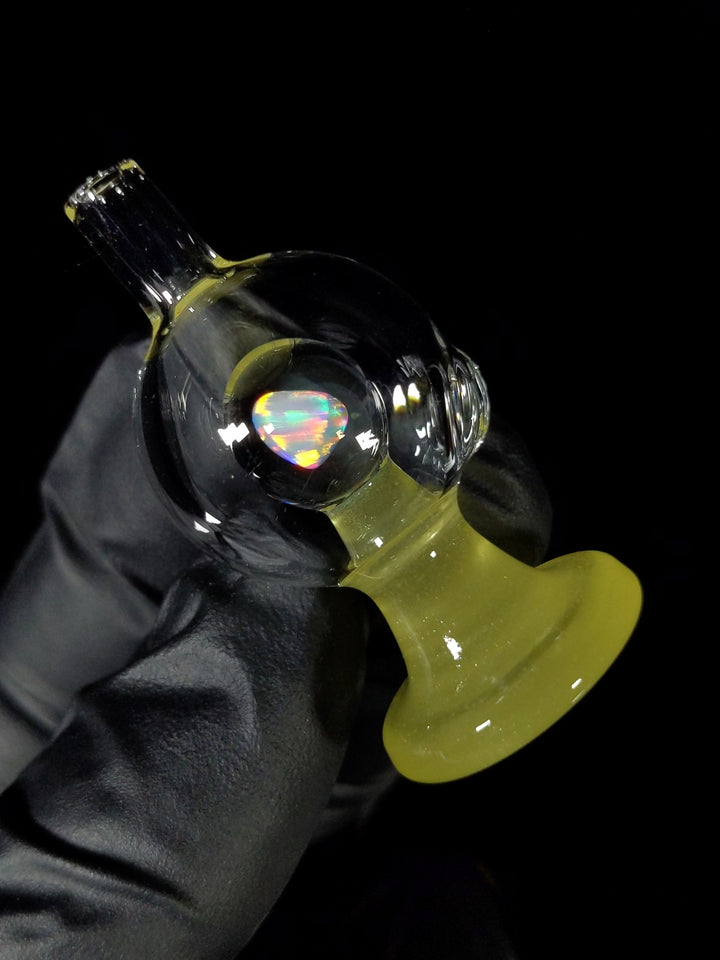 Chartreuse Opal Bubble Cap - Soup_Glass