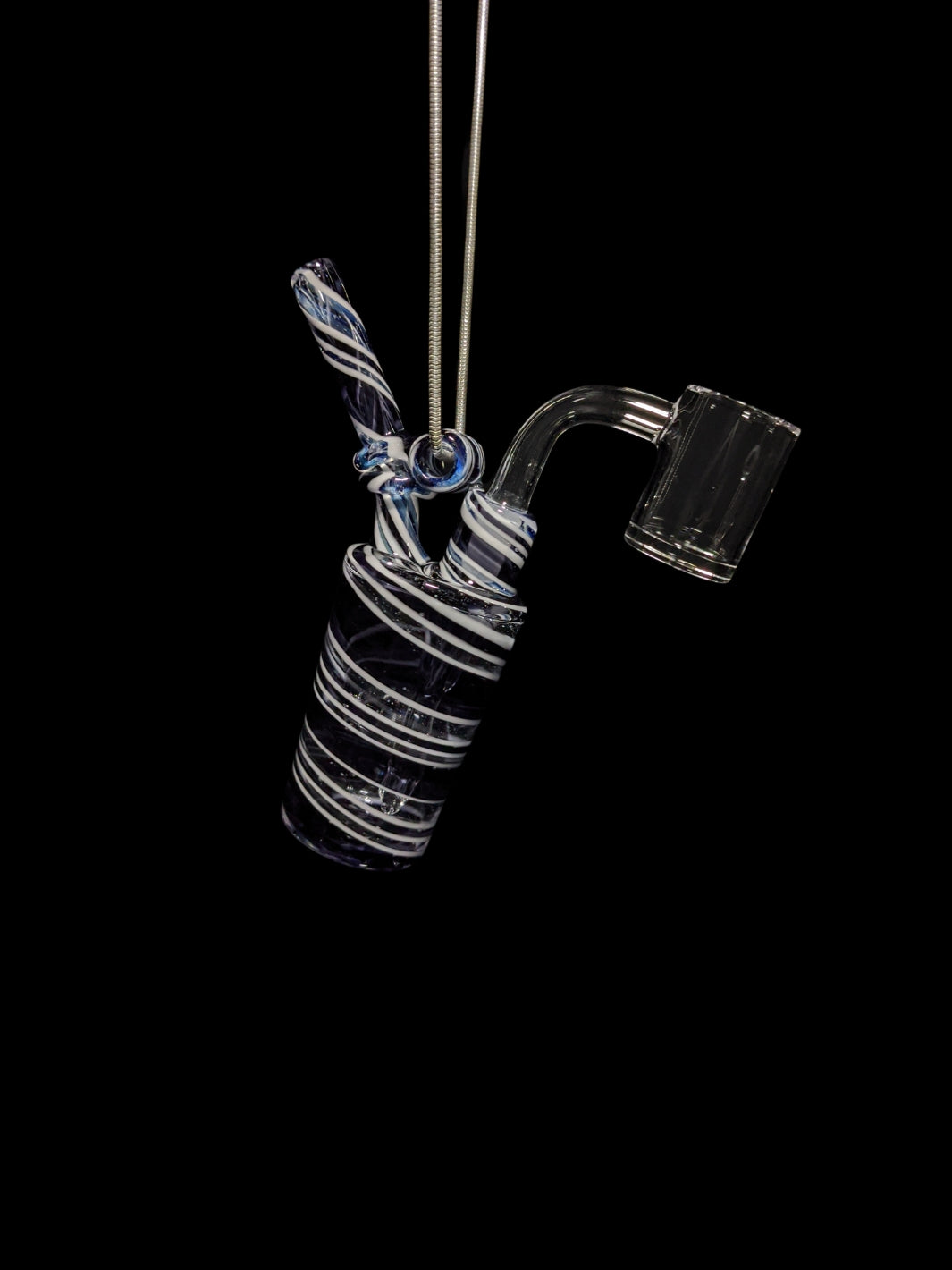 Mini Terp Pendant Cup Black Swirl - WeaponOfGlassDestruction