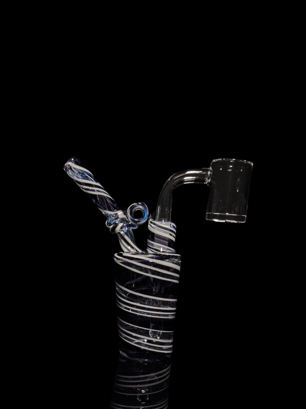 Mini Terp Pendant Cup Black Swirl - WeaponOfGlassDestruction
