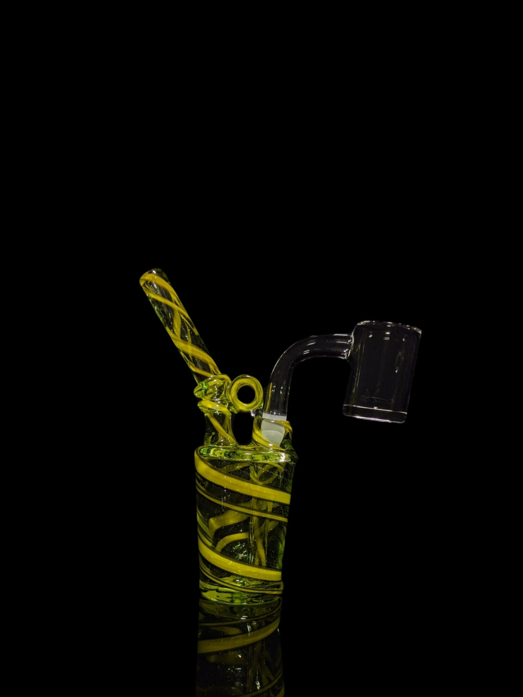 Mini Terp Pendant Cup Green Swirl - WeaponOfGlassDestruction