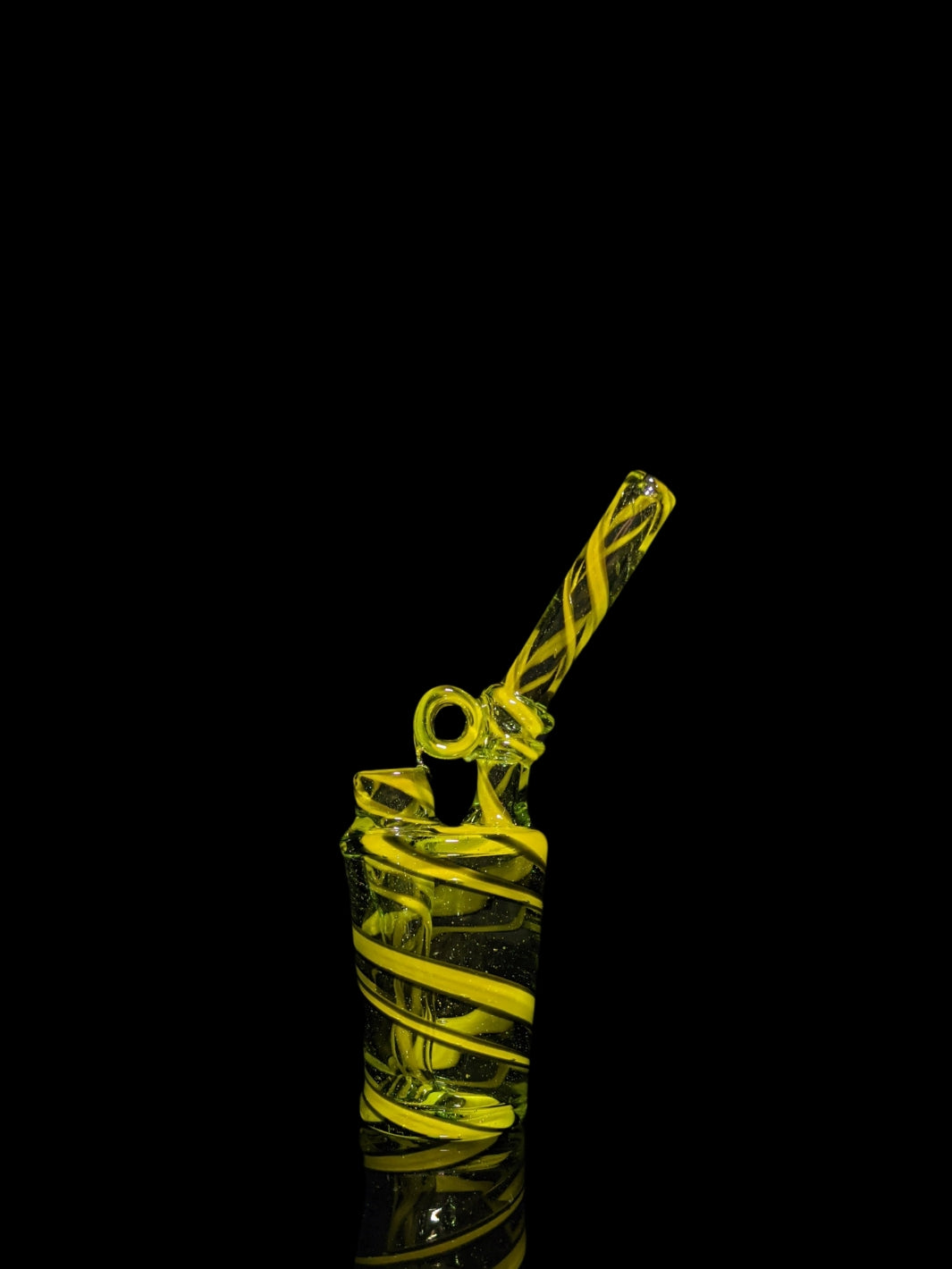 Mini Terp Pendant Cup Green Swirl - WeaponOfGlassDestruction