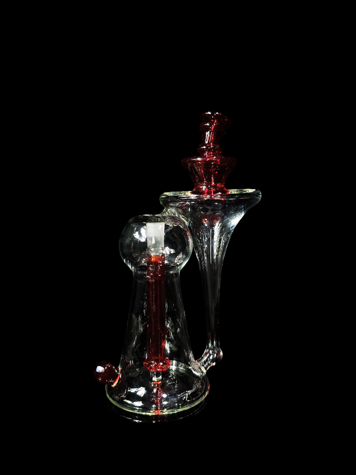 Lid Glass- Red Recycler