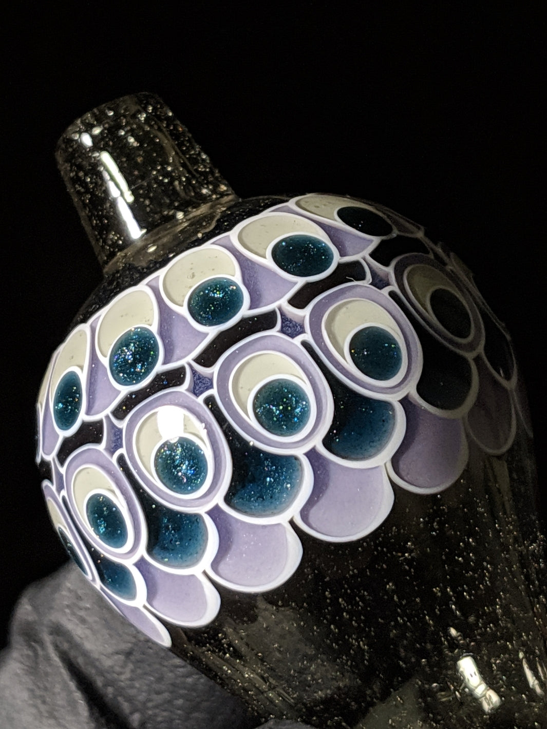 Color Changing Parallax Dot Stack Bubble Cap - Olour_Glass