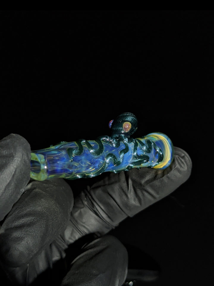 Chillum -  Blue Octopus - MessyGlass