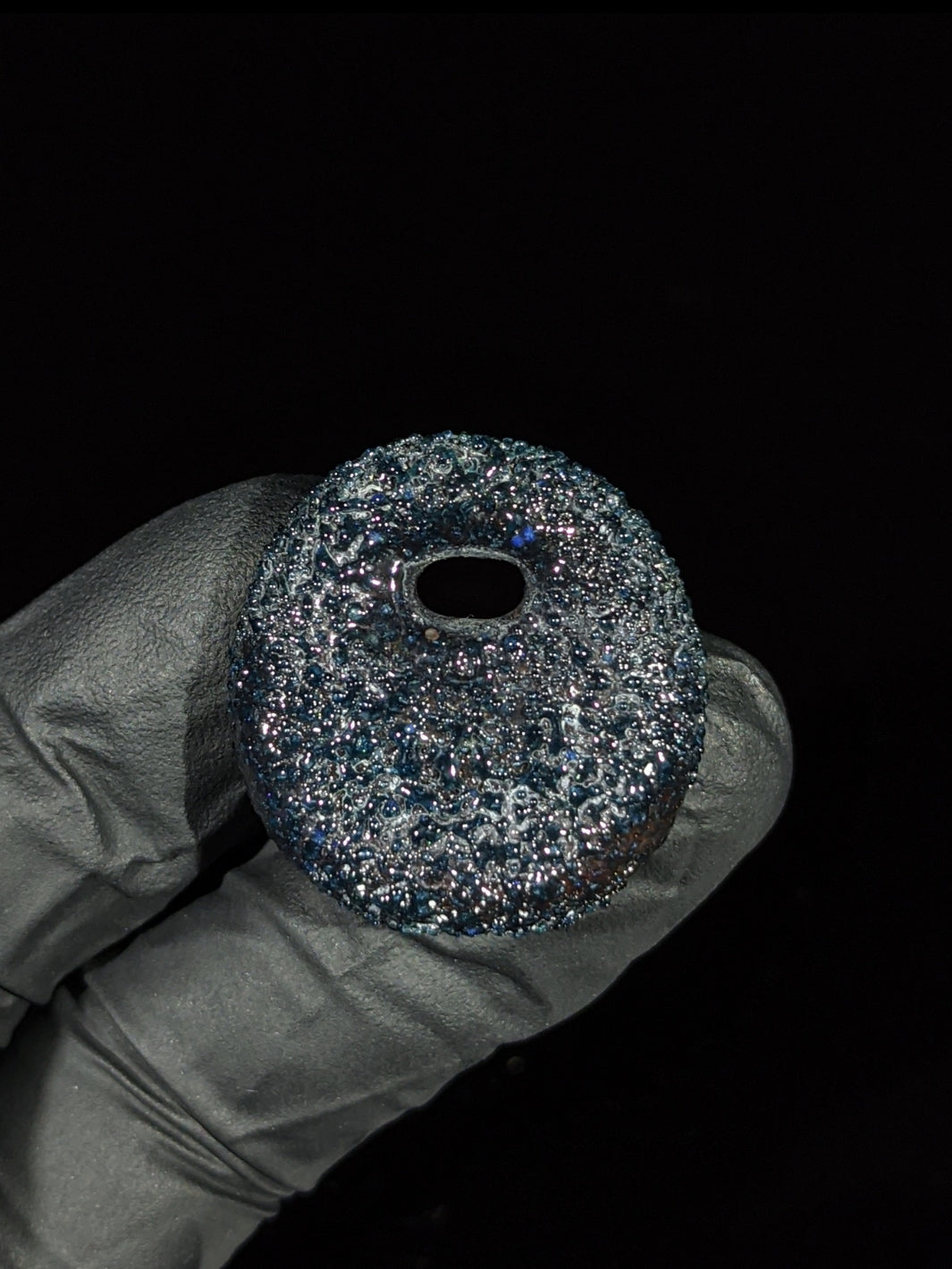 Hand-Blown Canvas Geode Pendant - MessyGlass