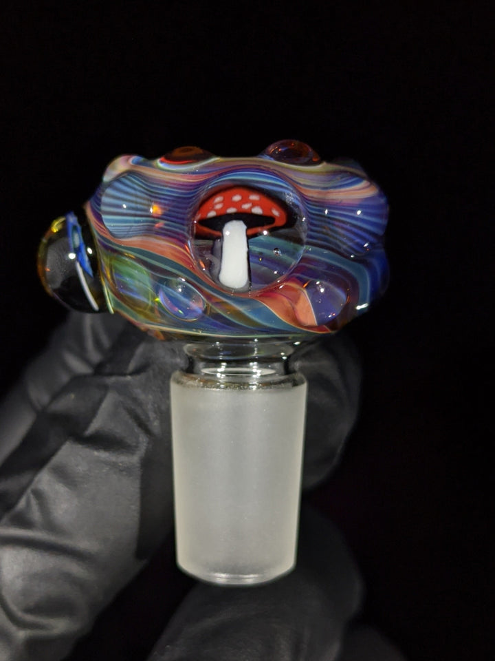 Triple Mushroom Milli 14mm Bowl - MessyGlass
