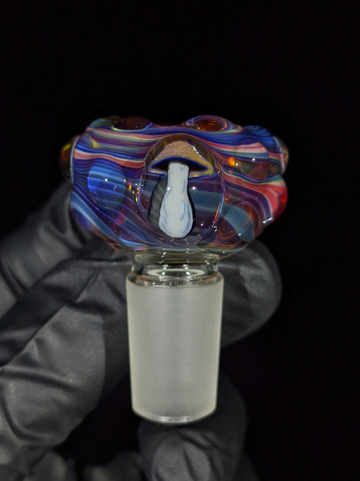 Triple Mushroom Milli 14mm Bowl - MessyGlass