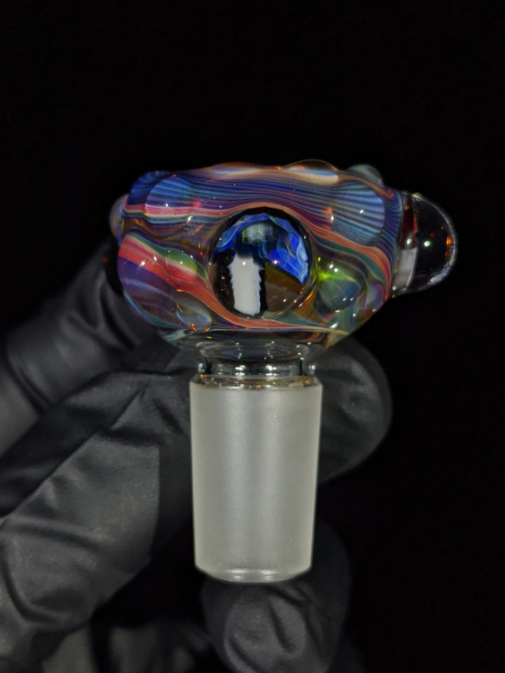 Triple Mushroom Milli 14mm Bowl - MessyGlass