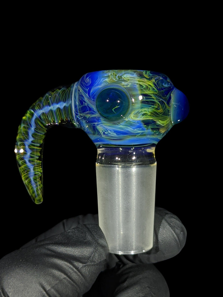 Electric Fumed Horn Handle 14mm Bowl - MessyGlass