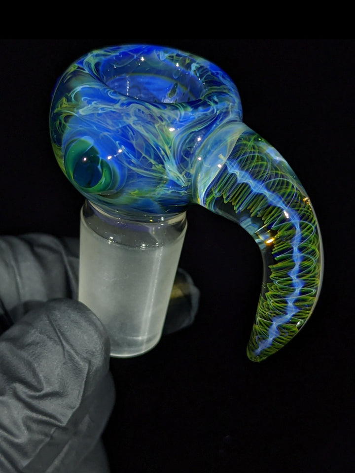 Electric Fumed Horn Handle 14mm Bowl - MessyGlass