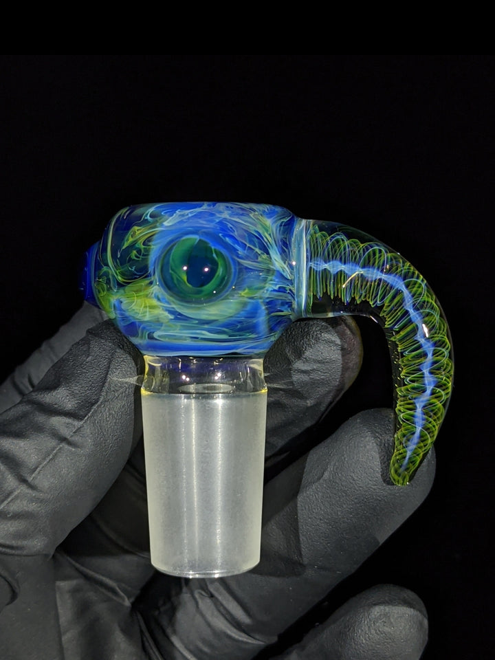 Electric Fumed Horn Handle 14mm Bowl - MessyGlass