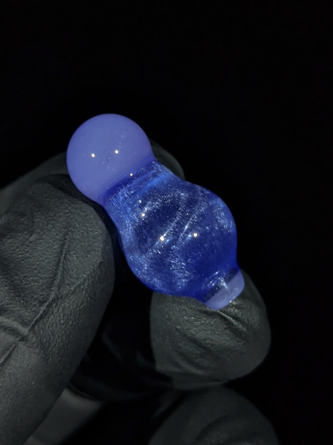 Puffco Blue Silk Bubble Cap - Messy Glass