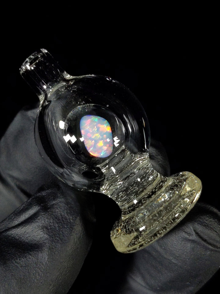 UV Reactive Opal Blu-V Bubble Cap - Soup_Glass