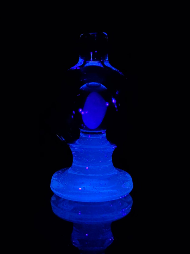 UV Reactive Opal Blu-V Bubble Cap - Soup_Glass