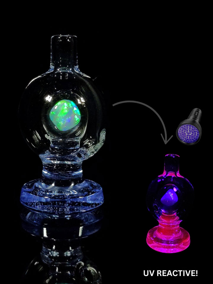 UV Reactive Opal Lucy Bubble Cap - Soup_Glass