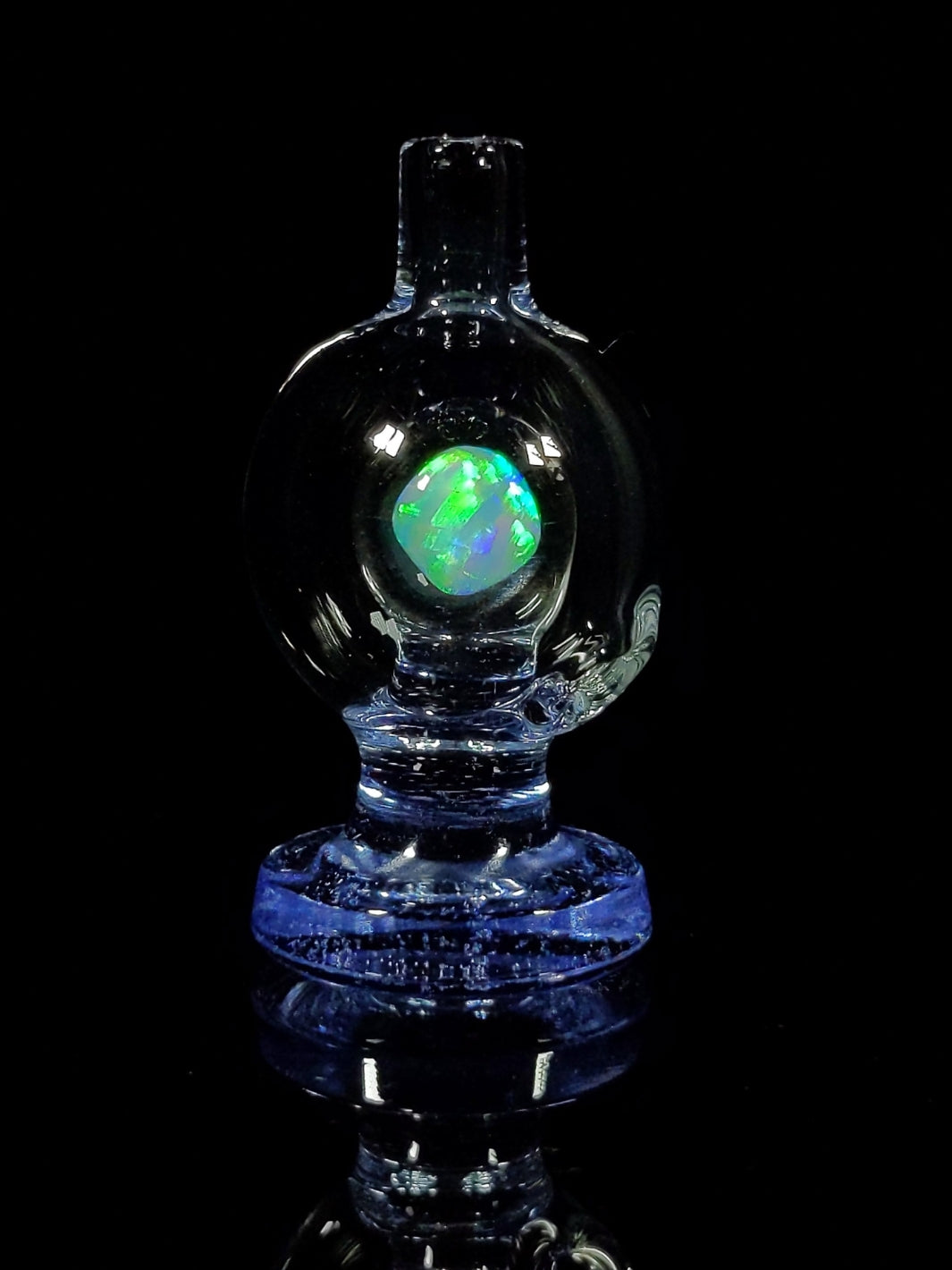 UV Reactive Opal Lucy Bubble Cap - Soup_Glass